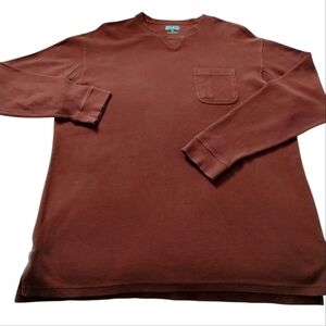 Duluth Trading Shirt Mens‎ XL Maroon Thermal Waffle Knit Shirt Casual Grungecore